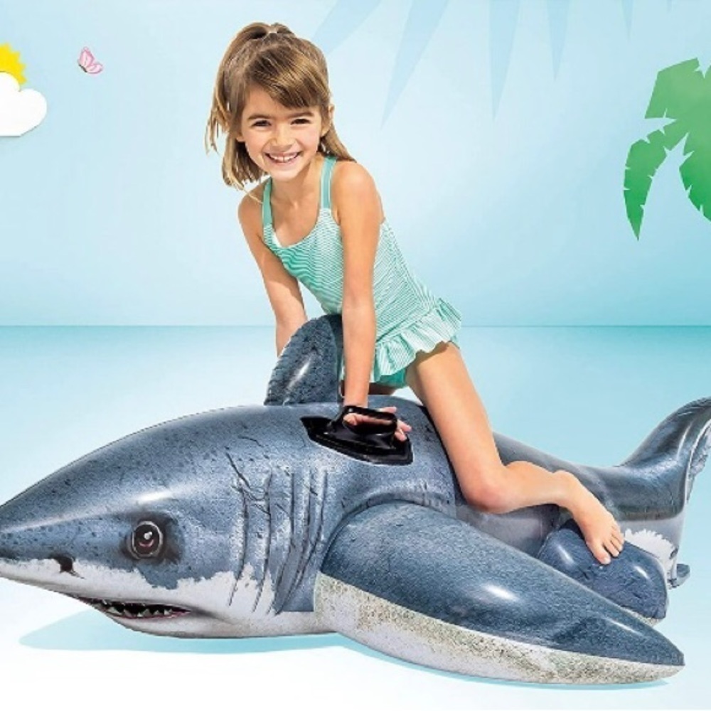 Intex / NIB / Vinyl Great Shark Ride-On Inflatable Pool Float - Picture 5 of 7